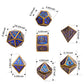 Baojingli Metal Dice Set for D&D, Alloy Steel, Glitter Bronze Finish, Ideal for RPGs and Tabletop Games