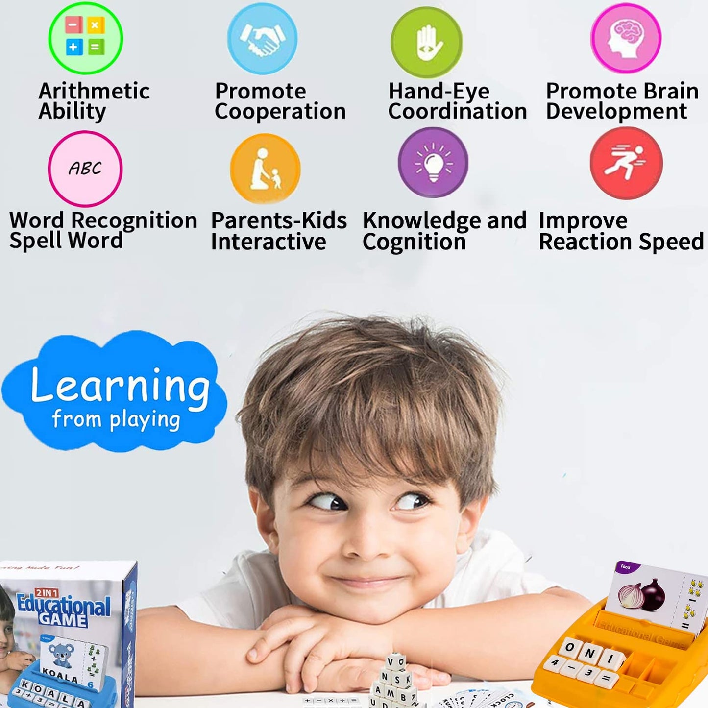 Upjayeek Matching Letter Game For Kids, Learning Educational Toys With Alphabet And Numbers, Sight Words Flash Cards Kindergarten, Best Gift For 3 4 5 6 Years Old Boys Girls Preschool Toddlers