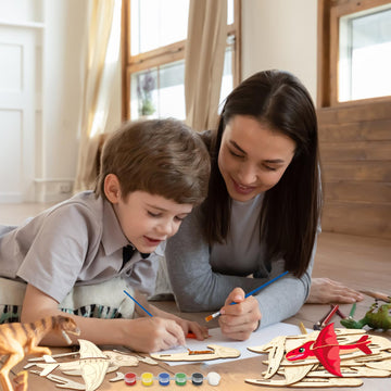 Fennoral 14 Pack Wooden Dragon Craft for Kids Make Your Own 3D Dragon kit for Boys Girls DIY Paint Wood Craft for School Art Act