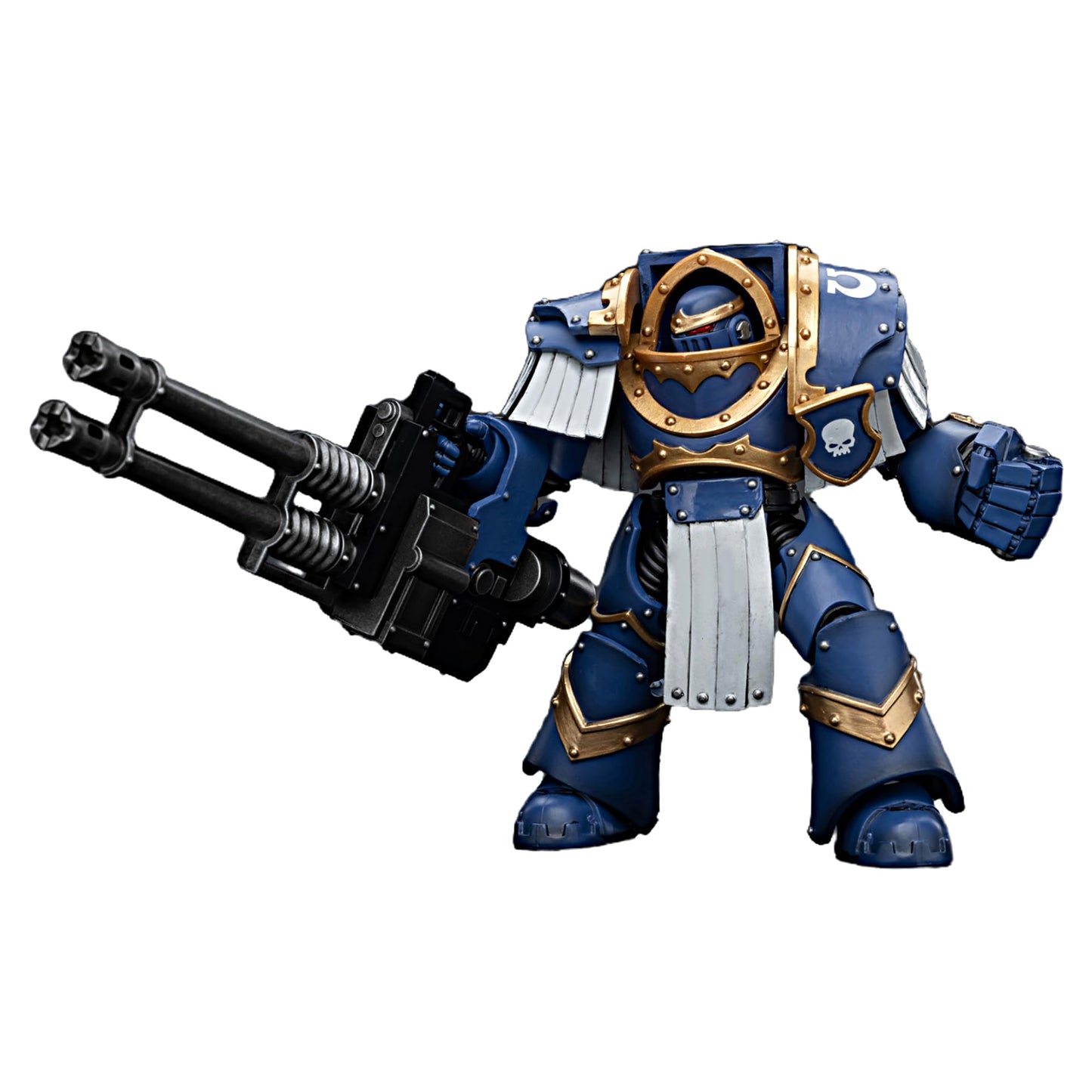 JOYTOY Warhammer 40K 1/18 Action Figures Ultramarines Cataphractii Terminator Squad Terminator with Reaper Autocannon Collectible Model
