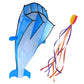 Large Dolphin Blue Kite, Frameless Soft Parafoil Giant 3D Kite Image Breeze Beach Kites For Outdoor, Beach