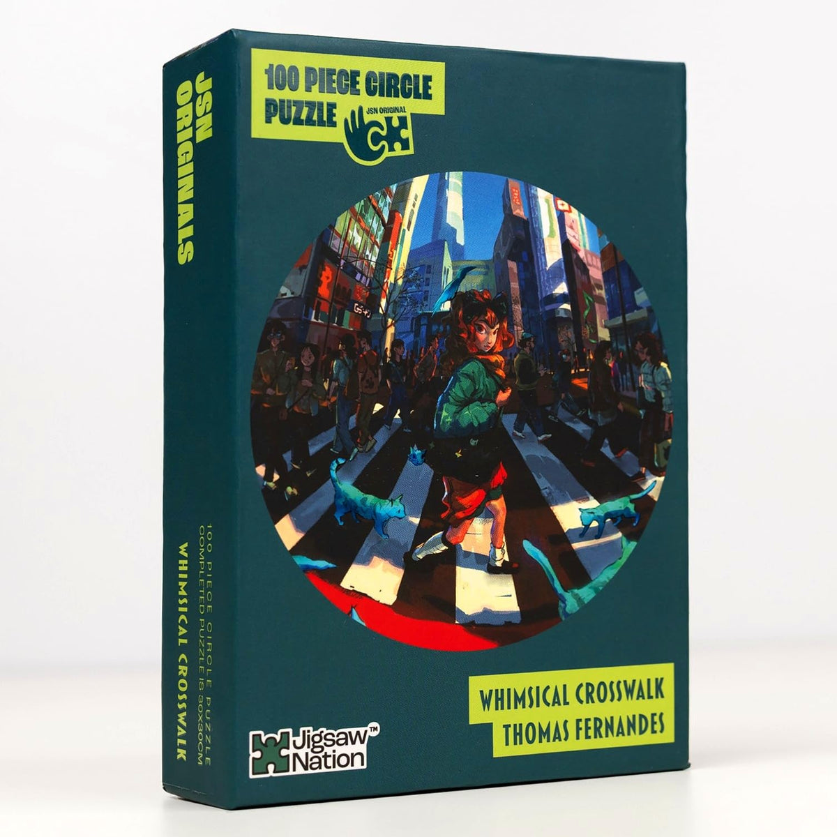 Jigsaw Nation Jigsaw Puzzle Circular 100 Pieces  Whimsical Crosswalk Theme by Thomas Fernandes Fun & Challenging Mind Games Puz