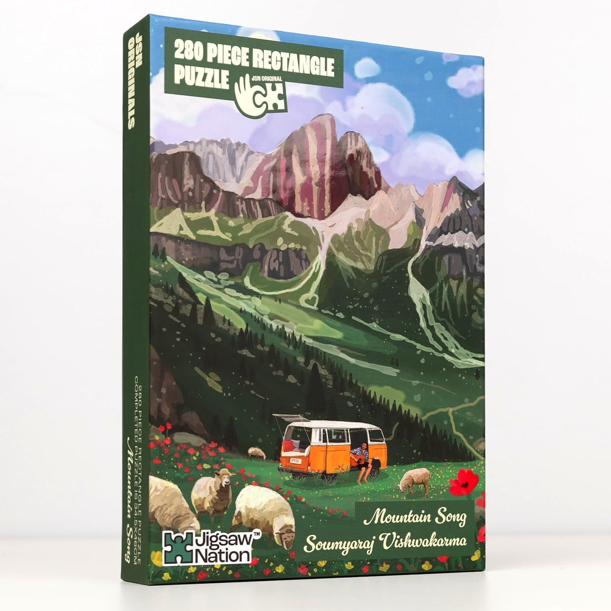 Jigsaw Nation Jigsaw Puzzle Rectangular 280 Pieces  Mountain Song Theme By Soumyaraj Vishwakarma Fun & Challenging Mind Games P