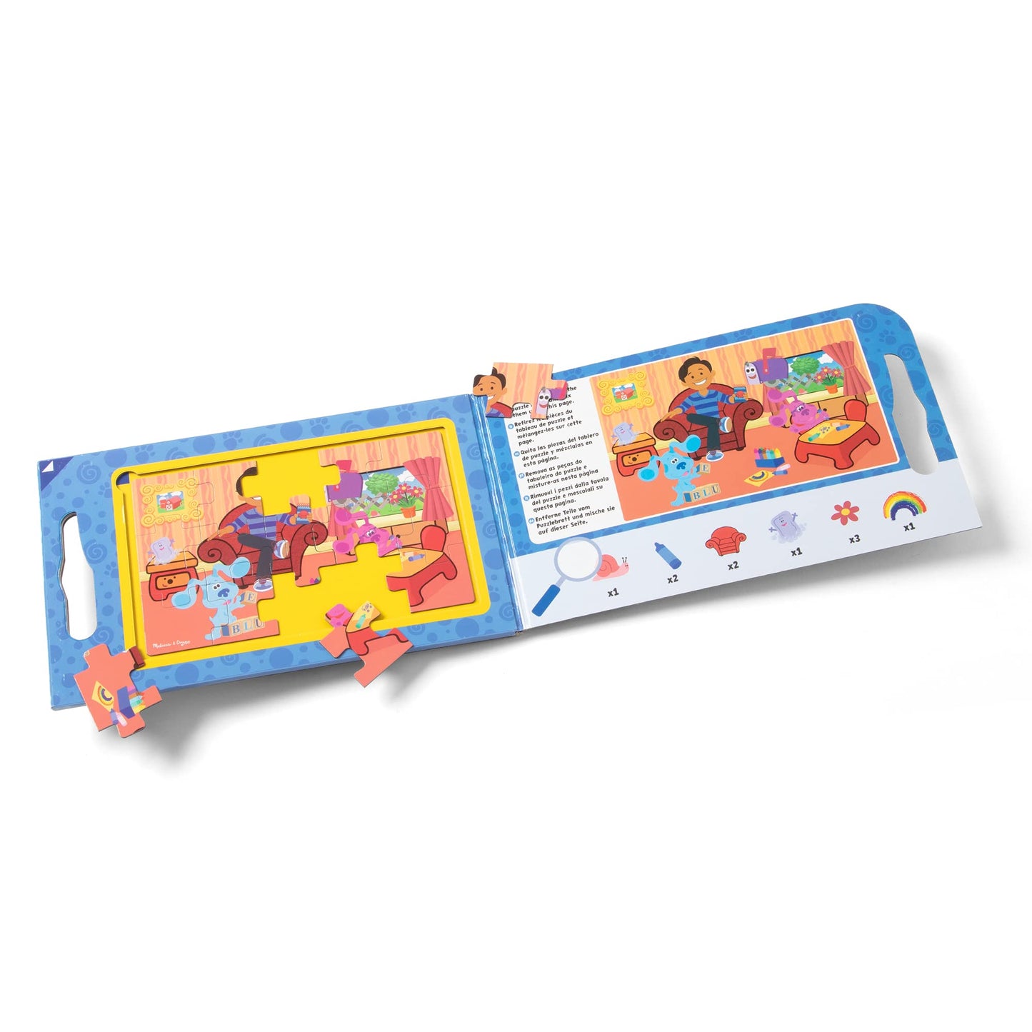 Melissa & Doug Blue'S Clues & You! Take-Along Magnetic Jigsaw Puzzles (2 15-Piece Puzzles)