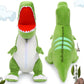Tezituor Giant Dinosaur Stuffed Animal 23.6'' Big T-Rex Mommy Dinosaur Plush Toy With 3 Cute Baby Dinosaurs & 3 Egg Bags Inside Its Zippered Tummy For Boys Girls