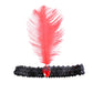 Leadtex Girl'S 20S Flapper Dresses Costume Dress Childrens Party Fringed Dresses With Feather Headband,Size L(10-12,Black