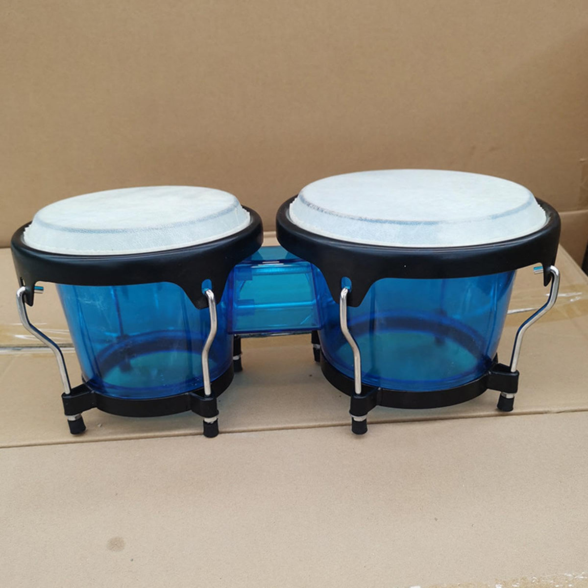 Bnf Percussion Bongos Drum Set Early Educational African Drum For Gifts Children Blue|Toys & Hobbies | Educational | Music & Art