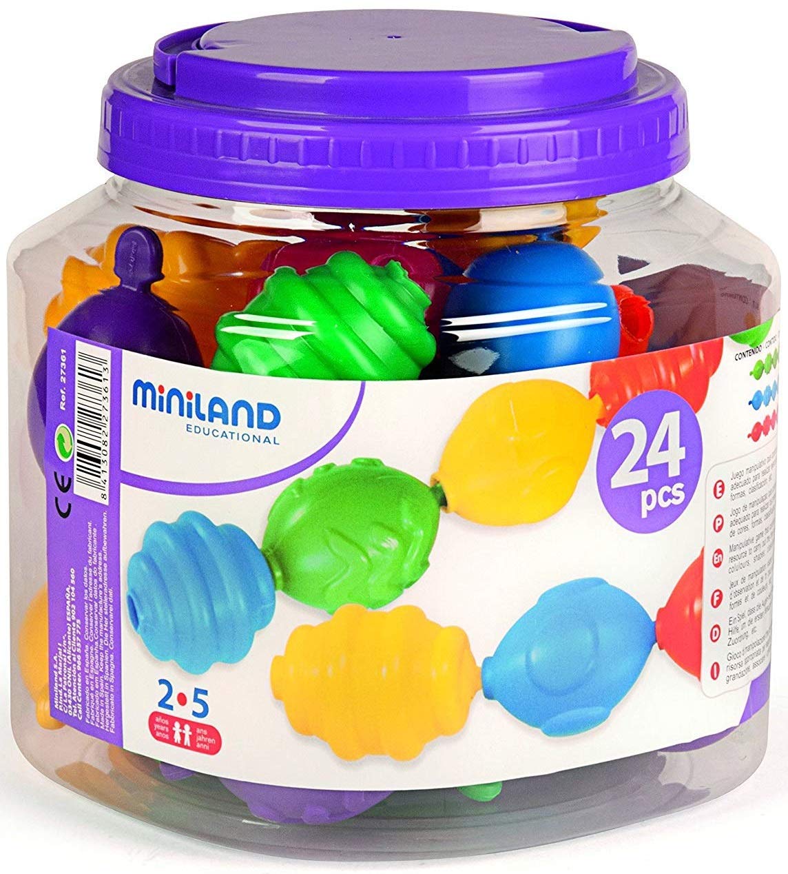Miniland Educational - Maxichain Interlocking Pieces (24 Pcs)