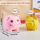 Piggy Bank Girls, Unbreakable Piggy Banks Large Money Coin Bank For Kids With Diy Stickers, For Birthday, Easter, Baby Shower, Pink