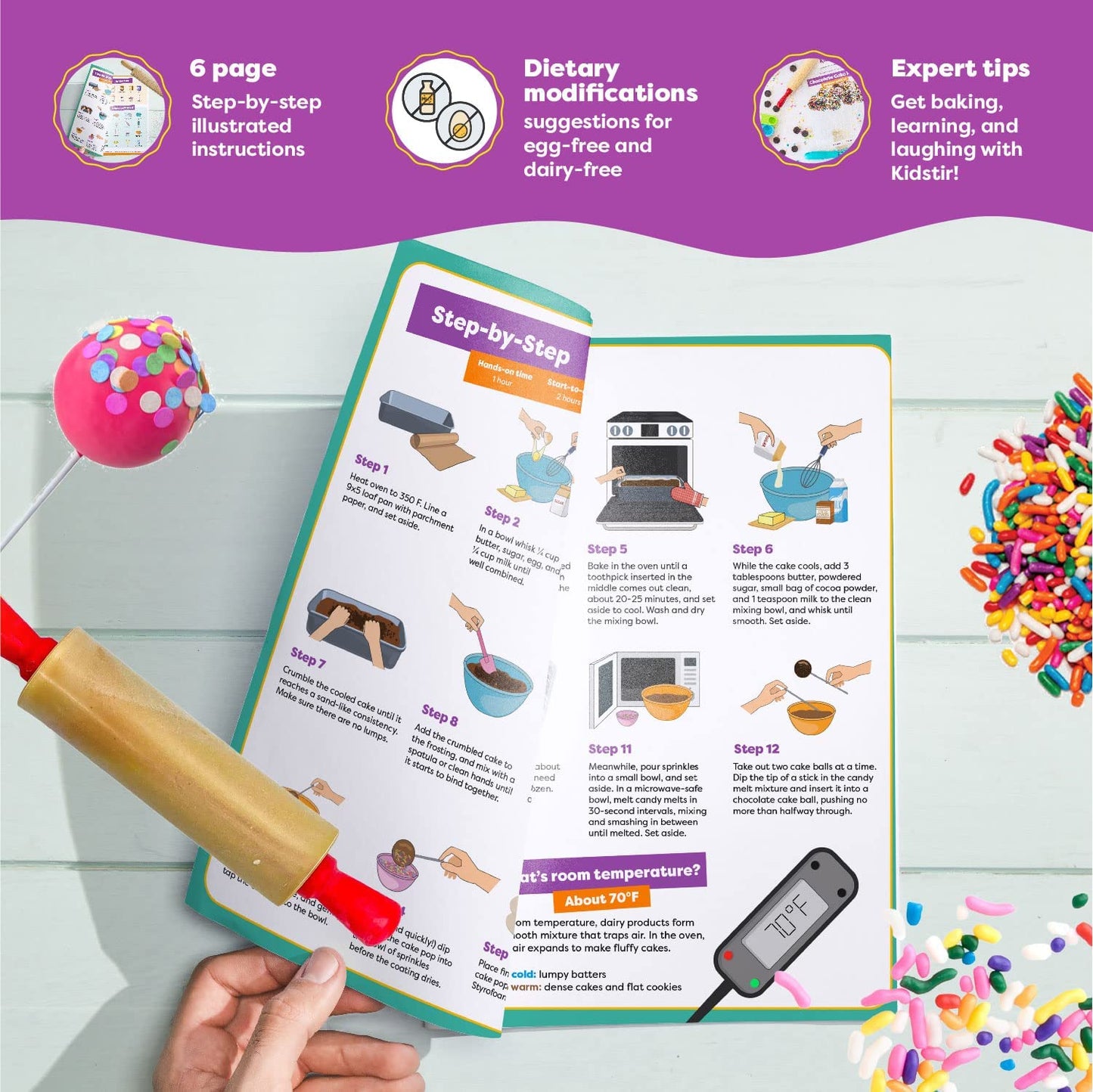 Unicorn Cake Pop Kit DIY Kit for Kids, with Pre-Measured Ingredients Best Unicorns Gifts for Girls, Unicorn Birthday Party Bakin