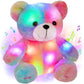 Sencu Teddy Bear Stuffed Animal,12 Inch Light Up Music Bears Soft Stuff Animals Cute Led Plush Toys Birthday Mother'S Day Valent