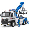 Hapyad Tow Truck Toy For Kids, Metal Tow Truck With Crane Toy Model With Lights And Sounds, Construction Vehicles For 3 4 5 6 7 