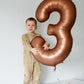 Dark Brown 3 Balloon, Coffee Brown Number Balloons 40 Inch, Chocolate Brown 3Rd Birthday Decorations For Kids Girls Boys, Men Wo
