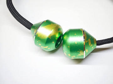 Begleri Fidget Beads - Worry Fidget Beads Spin & Bump - Made Of Aluminum Alloy - Creates A Bit Of Magic For You (Ufo-Yellow&Gree