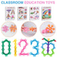 Neoact 200Pcs Building Blocks Kids Educational Building Toys Interlocking Plastic Connect Block Manipulatives For Preschool Kids