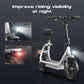 Caroma Peak 560W Electric Scooter with Seat 12 Miles Range 20Mph Max Speed 12 Tire Foldable Electric Scooter for mature-themed 265lb Max Load(White)