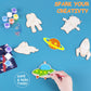 JOTIKO 24 Pack Space Themed Party Favors - Wood Keychain Painting Crafts Kits Art Supplies for Kids, Birthday Goodie Bag Filler