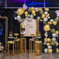 Black And Gold Balloons Arch Kit 125Pcs Metallic Gold Sliver Black Balloons 5/12/18 Inch Black And Gold Grad Balloon Garland Arc