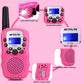 Retevis Rt388 Walkie Talkies For Kids,Kids Toys Long Range 2 Way Radio,Kids Walkie Talkie For Birthday Gifts Outdoor Camping Family Trip(Pink 1 Pair)