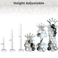 SINBEE Balloon Arch Stand Set of 4, 7ft Adjustable Metal for Party & Wedding, Silver, Model 02