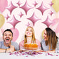 TONIFUL 30Pcs 26In&10In Star Balloons Large Pink Four Pointed Star Shape Foil Balloons Mini Star Mylar Balloons for Birthday Wed
