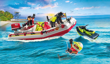 Playmobil Fireboat With Aqua Scooter
