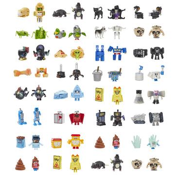 Transformers Toys Botbots Ruckus Rally Series 6 Custodial Crew & Pet Mob 32 Character Bundle, 2-In-1 Collectible Figures, Kids Ages 5 & Up
