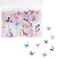 60pcs Micro Resin Butterflies  3D Miniature Tiny Butterfly for Fairy Garden Dollhouse  Mini Micro Landscaping Decoration