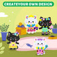 Vkpi 4 Pieces Cats Foam Art Crafts Gift Kit, Creative Make Your Own Kittens, Cartoon Foam Paper Craft Projects For Kids Ages 4+