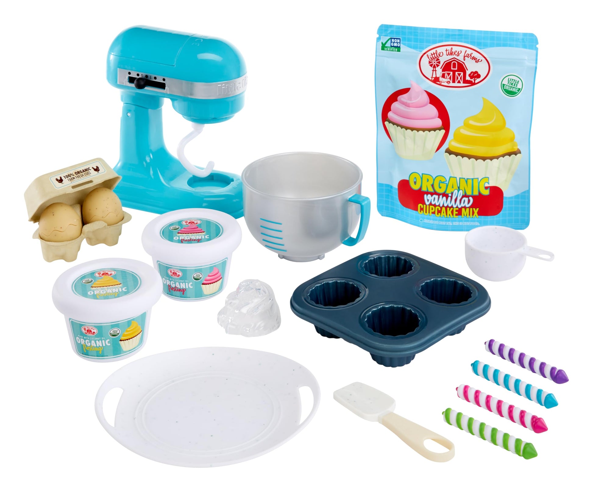 Little Tikes Creative Chefs Bakers Kit with Make-It Mix Play Sand, 18 Accessories, Realistic Pretend Play Set, Boys, Girls, Ages