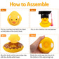 Wonuu Car Rubber Duck, Yellow Duck Decoration Dashboard With Sun Hat Swim Ring Necklace Sunglasses For Car Dashboard Decorations, Black Top Hat Red-Donut