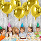 TONIFUL 30Pcs 18 Inch Large Gold Round Shape Foil Balloons Big Gold Circle Helium Mylar Ballons for Birthday Wedding Baby Shower