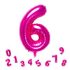 32 Inch Pink Number 6 Balloons Foil Ballon Digital Birthday Party Decoration Supplies (Pink Number 6 Balloon)