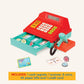 Battat Toy Cash Register for Kids - 49Pc Set with Money & Scanner - Red, Medium, Plastic, Model BT4681Z