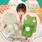 Enivtfz Frog Plush Toy - 10" Light Green Stuffed Animal with Red Mushroom Hat - Kawaii Gift for Kids and Adults