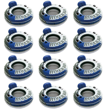 Intex River Run 1 Inflatable Floating Tube Raft For Lake, Pool (12 Pack) 58825Ep