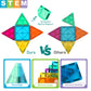 Neoformers 110Pcs Magnetic Tiles With 2 Cars, Stem 3D Building Blocks For Kids Ages 3-8, Montessori Magnet Construction Toys For Preschool Classroom