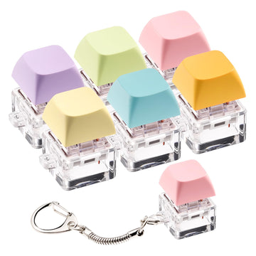 Scione 6 Pcs Keyboard Fidget Toy, Fidget Clicker Keyboard Fidget Keychain Keyboard Decompression Toys, Adhd Anxiety Stress Relief Toys For Adults, Easter Classroom Prizes Return Gifts For Kids