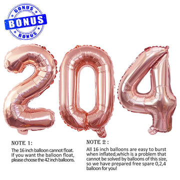 Goer 2025 Foil Number Balloons For 2025 New Year Eve Festival Party Supplies Graduation Decorations (Rose Gold,16 Inch)