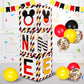 Toniful Mouse 1St Birthday Party Supplies Red Yellow Black Balloon Box With Letters