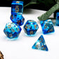 Haxtec 11 Piece Dice Set Extra D6 D20 Compatible with Dungeons and Dragons 5e RPG Games-Blue Cloud