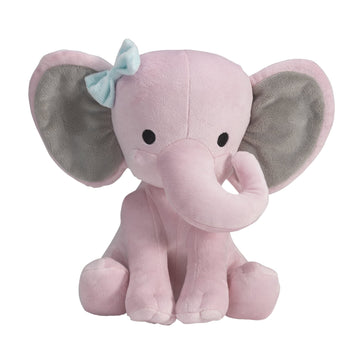 Bedtime Originals Twinkle Toes Pink Elephant Plush Toy, 1 Count, Polyester, Model 261043E