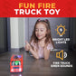WolVolk Electric Firetruck Toy - 3D Lights & Sirens - Red - Model: comfire - Ideal for Toddlers 3-5 Years Old