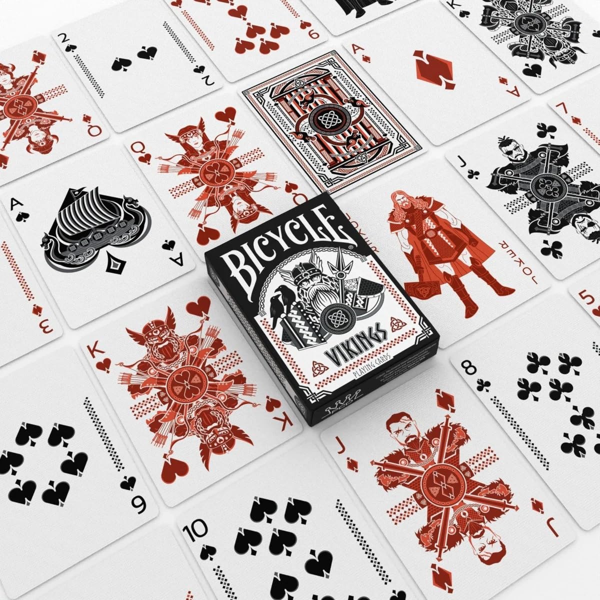 Bicycle Vikings Playing Cards Deck - Norse Mythology Inspired  enhanced Collectible Cards with Odin  Thor  and Loki Art