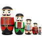 Moonmo 5pcs Beautiful Nutcracker Handmade Wooden Nesting Dolls Nesting Wishing Dolls Nutcracker Matryoshka Traditional