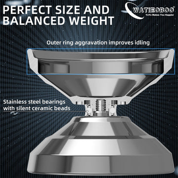 Watieoboo Titanium Yoyo Professional Unresponsive Yoyo For Adults Kids, Trick Yoyo For Advanced Players With 10 Yo-Yo Strings An