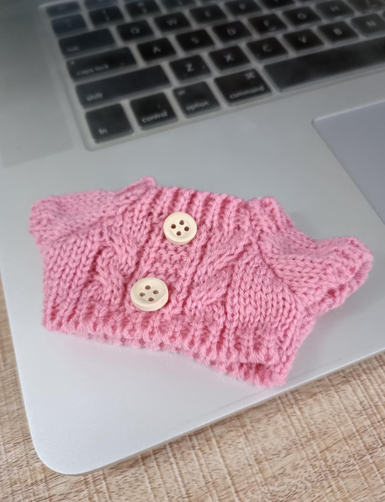 Doll Outfit Clothes Set for 17cm Dolls  enhanced Fashion Hat Overalls Sweater Bag Dress Jumpsuit for Dolls Accessories (NO Doll) (Pink Sweater)