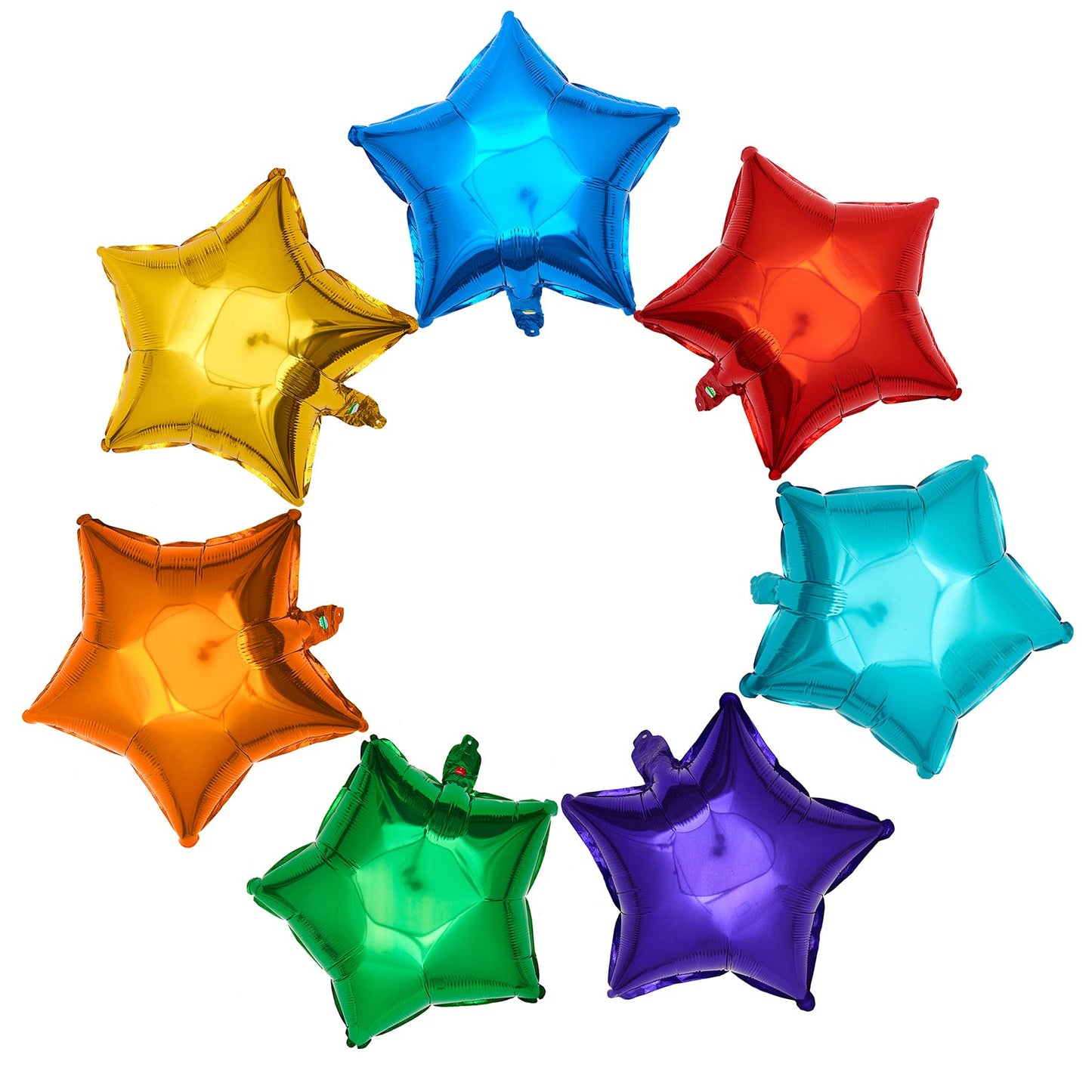 18 Inch Star Foil Balloons, 50Pcs Multi Mylar Helium Balloons Rainbow Balloons For Party Decoration