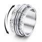Magitaco Spinner Rings Stainless Steel Anxiety Rings Moon Star Flower Lunnar Phase Fidget Rings For Anxiety For Women Men