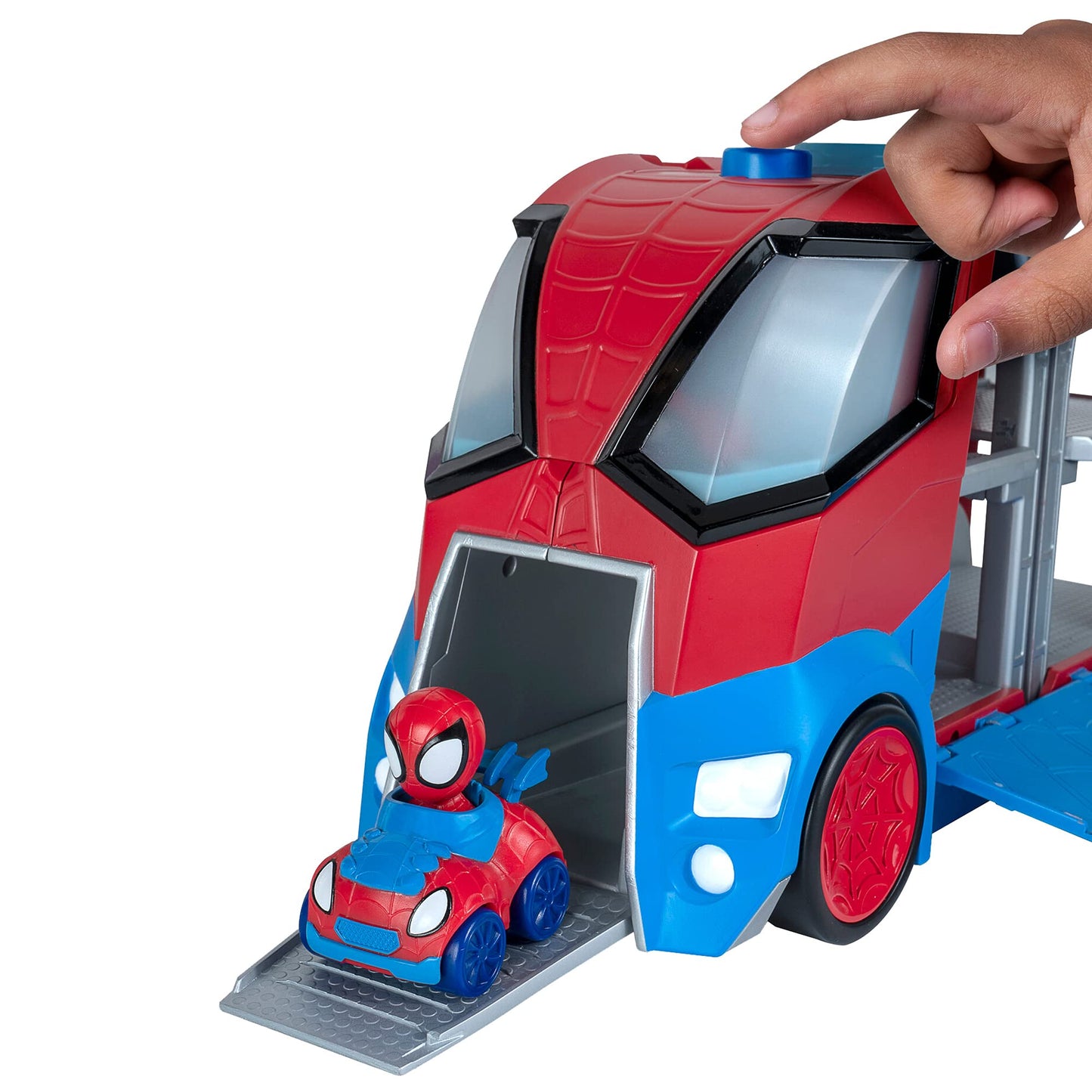 Marvel Spidey Web Transporter Vehicle Set - Lights & Sounds, 3 Mini Vehicles, Multicolor, One Size, Model SNF0052